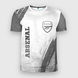 Мужская спорт-футболка Arsenal - white gradient вертикально