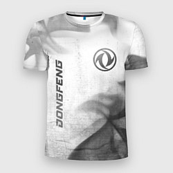 Мужская спорт-футболка Dongfeng - white gradient вертикально
