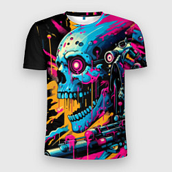 Футболка спортивная мужская Cool cyber skull - ai art, цвет: 3D-принт