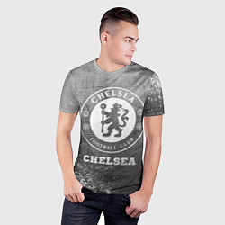 Футболка спортивная мужская Chelsea - grey gradient, цвет: 3D-принт — фото 2