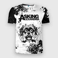 Футболка спортивная мужская Asking Alexandria - рок пес, цвет: 3D-принт