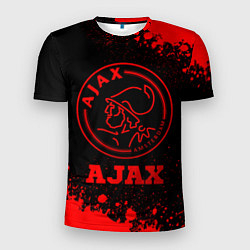 Футболка спортивная мужская Ajax - red gradient, цвет: 3D-принт