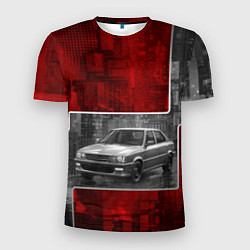 Футболка спортивная мужская Автомобиль в серо-красных тонах, цвет: 3D-принт