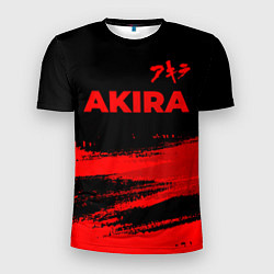 Футболка спортивная мужская Akira - red gradient посередине, цвет: 3D-принт
