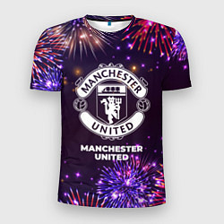 Футболка спортивная мужская Праздничный Manchester United, цвет: 3D-принт