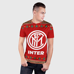 Футболка спортивная мужская Inter new year, цвет: 3D-принт — фото 2