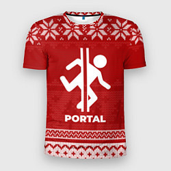 Футболка спортивная мужская Новогодний Portal, цвет: 3D-принт
