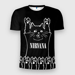 Футболка спортивная мужская Nirvana: cat rock, цвет: 3D-принт