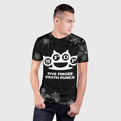 Футболка спортивная мужская Снежный Five Finger Death Punch, цвет: 3D-принт — фото 2