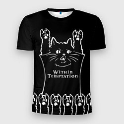 Футболка спортивная мужская Within Temptation: rock cat, цвет: 3D-принт