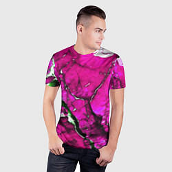 Футболка спортивная мужская Розовый треснувший камень, цвет: 3D-принт — фото 2