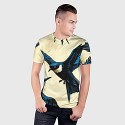 Футболка спортивная мужская Ласточки, цвет: 3D-принт — фото 2