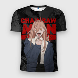 Футболка спортивная мужская Chainsaw man - Power fuck, цвет: 3D-принт