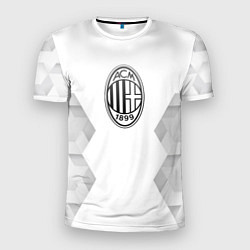 Футболка спортивная мужская AC Milan white poly, цвет: 3D-принт