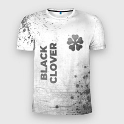 Мужская спорт-футболка Black Clover - white gradient вертикально