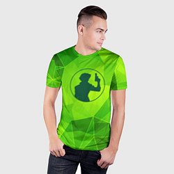 Футболка спортивная мужская Cowboy Bebop green poly, цвет: 3D-принт — фото 2