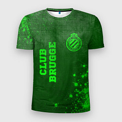 Мужская спорт-футболка Club Brugge - green gradient вертикально