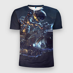 Мужская спорт-футболка Космонавт - ракета