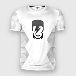 Футболка спортивная мужская David Bowie white poly, цвет: 3D-принт