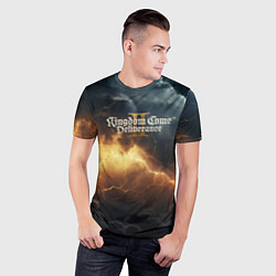 Футболка спортивная мужская Kingdom Come Deliverance 2 лого на черном небе, цвет: 3D-принт — фото 2