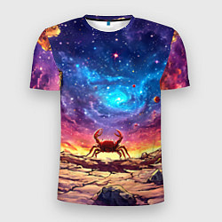 Футболка спортивная мужская Краб смотрит в космос, цвет: 3D-принт