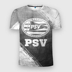 Футболка спортивная мужская PSV - grey gradient, цвет: 3D-принт