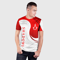 Футболка спортивная мужская Assassins creed - shadows, цвет: 3D-принт — фото 2
