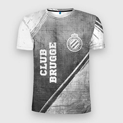 Футболка спортивная мужская Club Brugge - grey gradient вертикально, цвет: 3D-принт