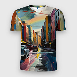 Мужская спорт-футболка Улица в стиле экспрессионизм