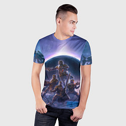 Футболка спортивная мужская Предзнаменования тирании Helldivers 2, цвет: 3D-принт — фото 2