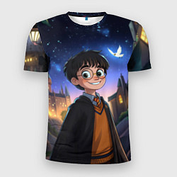 Футболка спортивная мужская Счастливый Гарри Поттер, цвет: 3D-принт