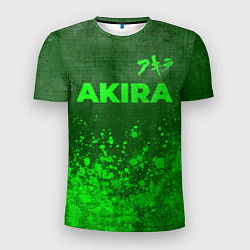 Футболка спортивная мужская Akira - green gradient посередине, цвет: 3D-принт