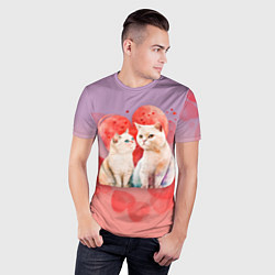 Футболка спортивная мужская Мурчащая любовь, цвет: 3D-принт — фото 2