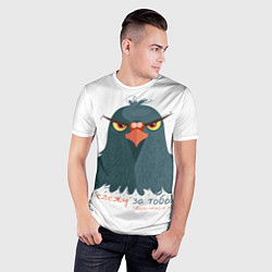 Футболка спортивная мужская Злой голубь, цвет: 3D-принт — фото 2
