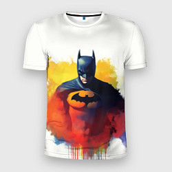 Футболка спортивная мужская Бэтмен в краске, цвет: 3D-принт