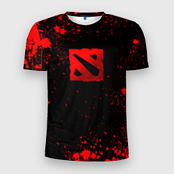 Футболка спортивная мужская Красные брызги - Dota 2, цвет: 3D-принт