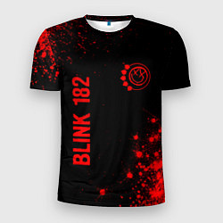 Футболка спортивная мужская Blink 182 - red gradient вертикально, цвет: 3D-принт