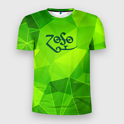 Футболка спортивная мужская Led Zeppelin green poly, цвет: 3D-принт