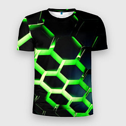 Мужская спорт-футболка Neon Honeycombs
