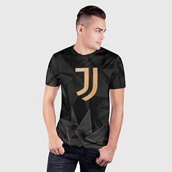 Футболка спортивная мужская Juventus golden poly, цвет: 3D-принт — фото 2