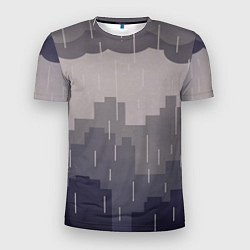 Футболка спортивная мужская Вечерний дождь, цвет: 3D-принт