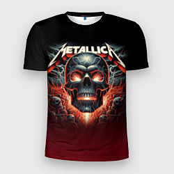 Футболка спортивная мужская Metallica - fire skull, цвет: 3D-принт