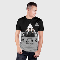 Футболка спортивная мужская 30 Seconds to Mars - poster, цвет: 3D-принт — фото 2