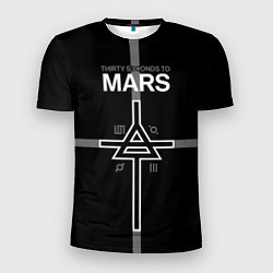 Футболка спортивная мужская 30 Seconds to Mars - poster, цвет: 3D-принт