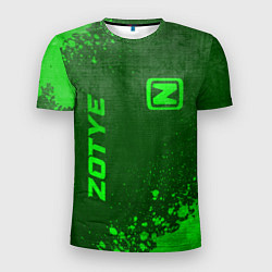 Мужская спорт-футболка Zotye - green gradient вертикально