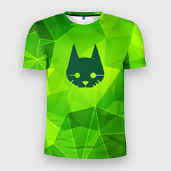 Футболка спортивная мужская Stray green poly, цвет: 3D-принт