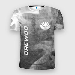 Мужская спорт-футболка Daewoo - grey gradient вертикально