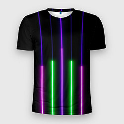 Мужская спорт-футболка Color Purple green pink