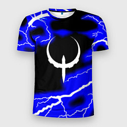 Футболка спортивная мужская Quake молнии шторм, цвет: 3D-принт