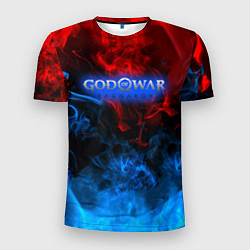 Футболка спортивная мужская God of War битва огня, цвет: 3D-принт